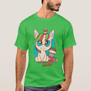 Weihnachts Einhorn T-Shirt