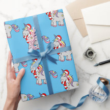 Weihnachts-Einhorn-Umschlagpapier