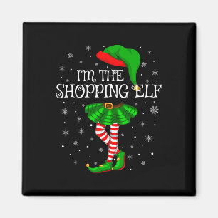 Weihnachts-Einkaufs-Elf passende Familie Frauen Mä Magnet