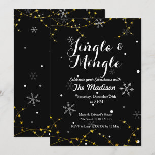 Weihnachts-Einladung in Jingle und Mingle Einladung