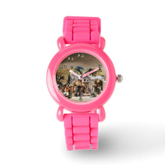 Weihnachts-Einrichtung für Krippen Armbanduhr