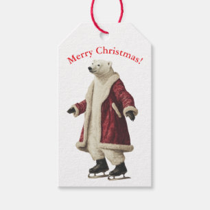 WEIHNACHTS-EISBÄR-GESCHENKETIKETT GESCHENKANHÄNGER