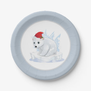 Weihnachts-Eisbär-Party-Papierteller Pappteller