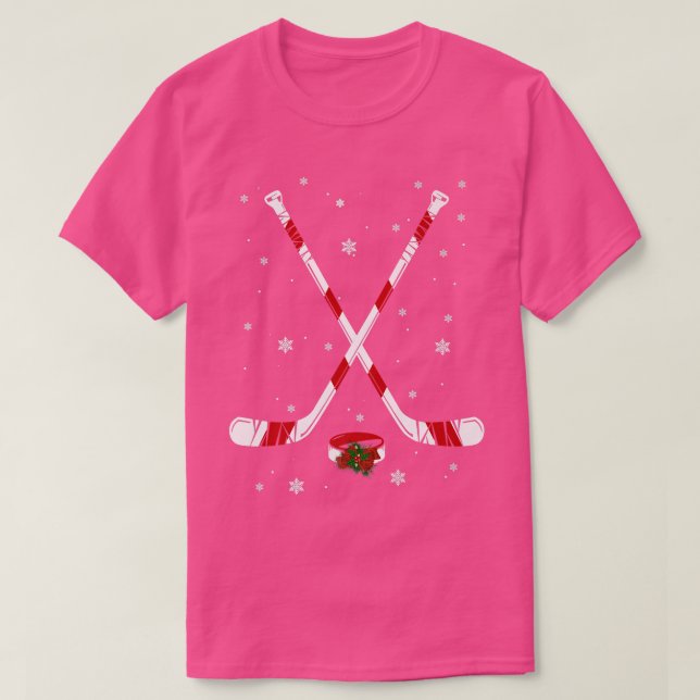 Weihnachts-EishockeyCandy Stick Geschenk Kinder711 T-Shirt (Design vorne)