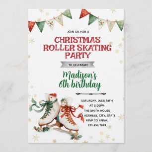 Weihnachts-Eislaufparty-Einladung Einladung
