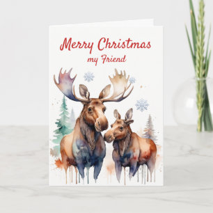 Weihnachts-Elch-t Wunderbarer Spaß-Elch-Freund Feiertagskarte