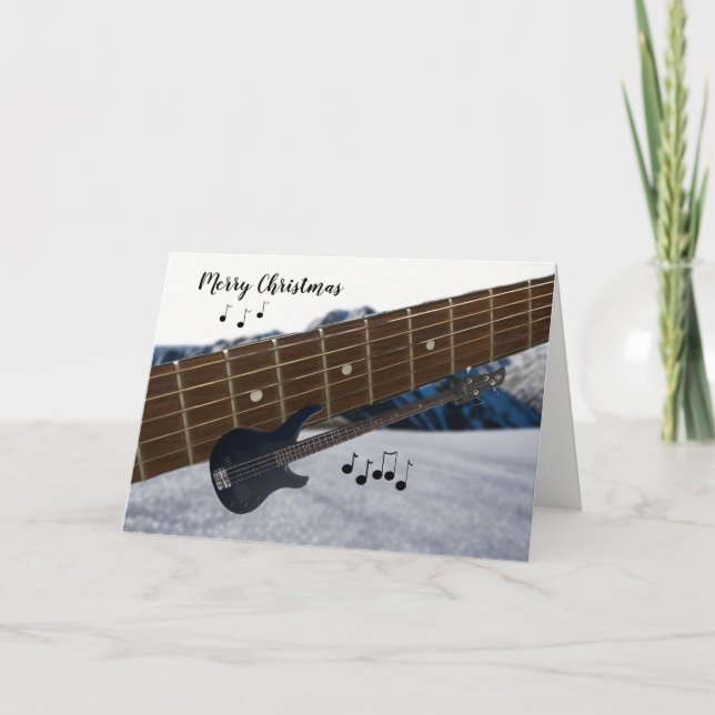 Weihnachts Electric Guitar Card Feiertagskarte (Vorderseite)