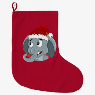 Weihnachts-Elefant Cartoon Weihnachten Strumpf Großer Weihnachtsstrumpf