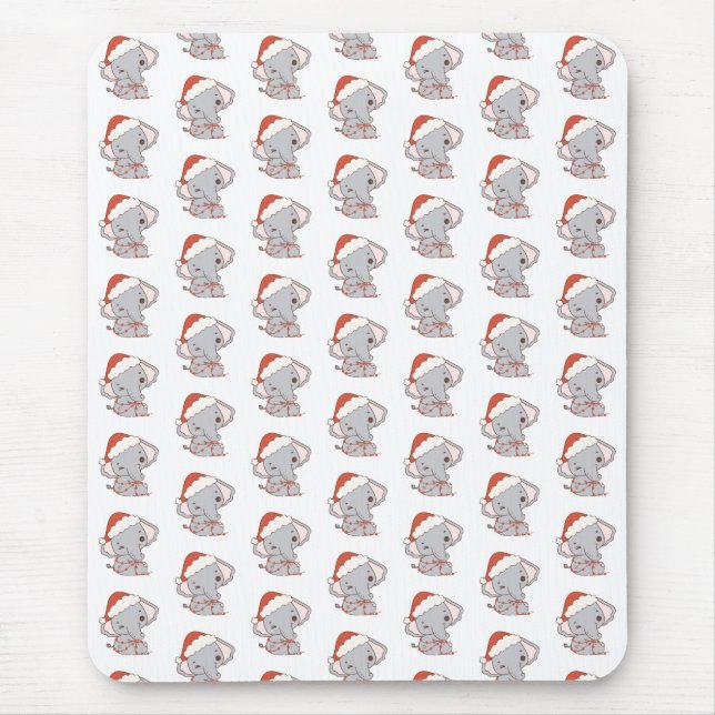 Weihnachts-Elefant-Maus-Pad Mousepad (Vorne)