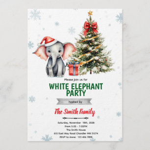 Weihnachts-Elefanten-Party-Einladung Einladung