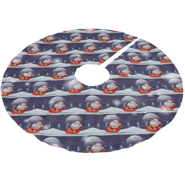 Weihnachts-Elegante Weihnachtsgeschenk Polyester Weihnachtsbaumdecke (Schrägansicht)