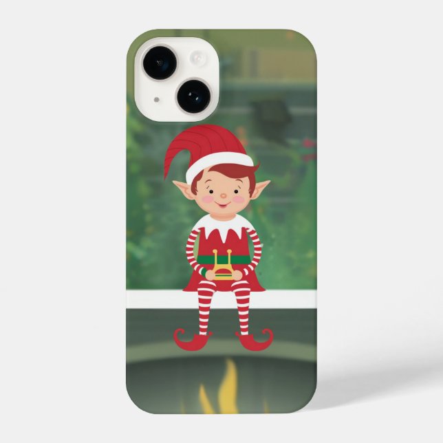 Weihnachts-Elf auf Shelf iPhone / iPad Fall iPhone Hülle (Rückseite)