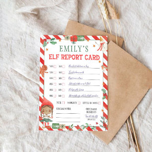 Weihnachts-Elf-Berichtskarte Einladung