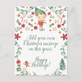 Weihnachts-Elf-Boy Postcard Postkarte