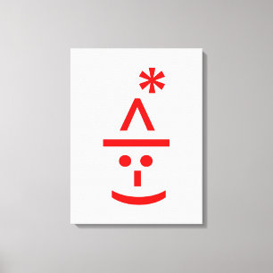 Weihnachts-Elf Emoticon Xmas ASCII Text Kunst Leinwanddruck