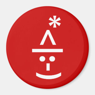 Weihnachts-Elf Emoticon Xmas ASCII Text Kunst Magnet