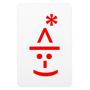 Weihnachts-Elf Emoticon Xmas ASCII Text Kunst Magnet