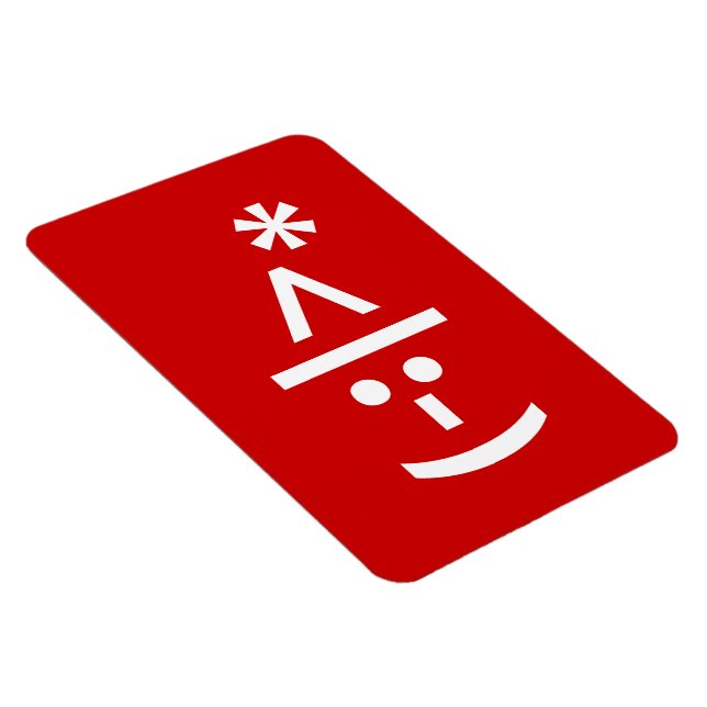Weihnachts-Elf Emoticon Xmas ASCII Text Kunst Magnet (Rechte Seite)