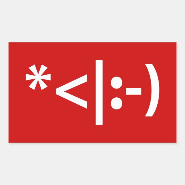 Weihnachts-Elf Emoticon Xmas ASCII Text Kunst Rechteckiger Aufkleber (Vorderseite)