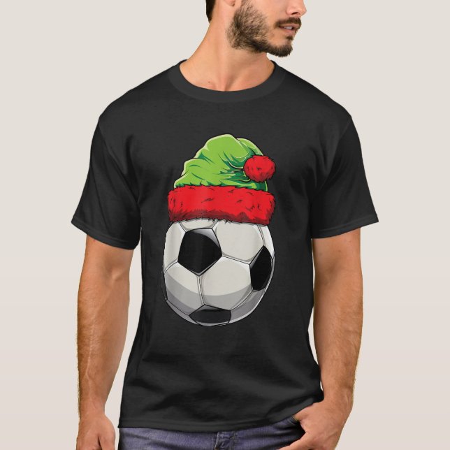 Weihnachts-Elf Fußball-Thema X mas T-Shirt (Vorderseite)