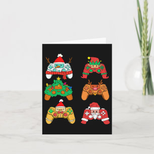 Weihnachts-Elf Gaming-Controller Gamer Xmas Karte