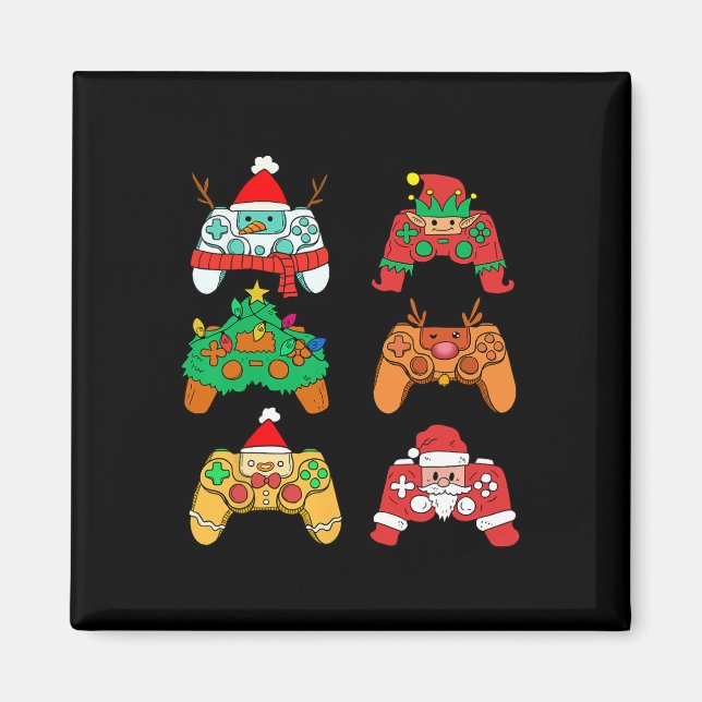 Weihnachts-Elf Gaming-Controller Gamer Xmas Magnet (Vorne)