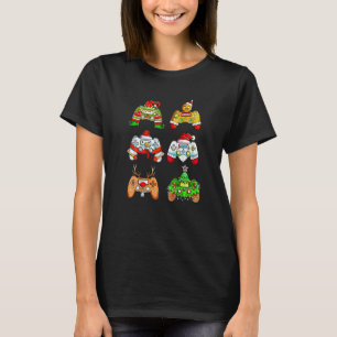 Weihnachts-Elf Gaming-Controller Snowman Boy T-Shirt