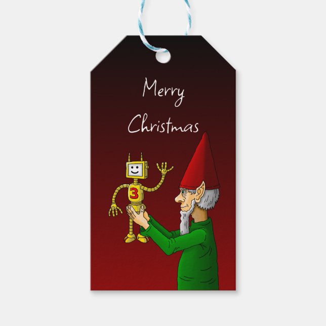Weihnachts-Elf-Geschenk-Tag Geschenkanhänger (Vorderseite)