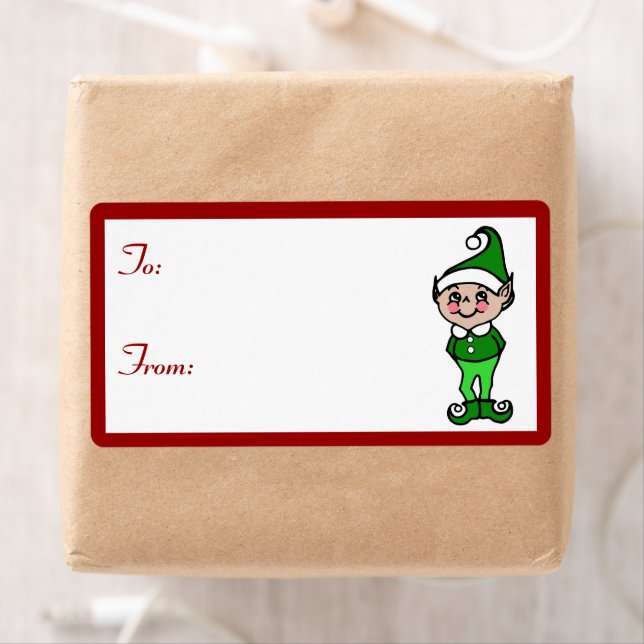 Weihnachts-Elf-Geschenke Tag Labels (Insitu)