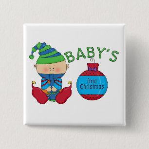 Weihnachts-Elf-Hemden und Geschenke Button