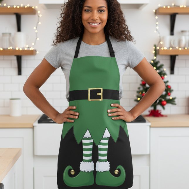 Weihnachts Elf Holiday Green Schürze (Christmas Elf Holiday Green Apron
)