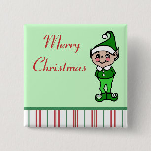 Weihnachts-Elf-Knopf Button