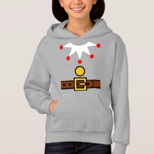 Weihnachts-Elf-Kostüm für Frauen, Kinder, Mädchen, Hoodie