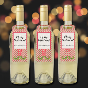 Weihnachts-Elf-Leg-Urlaub Flaschenanhänger