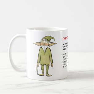 Weihnachts-Elf-Nordpol-Handwerker-Wörterbuch Kaffeetasse