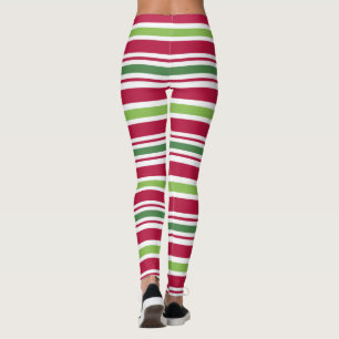 Weihnachts-Elf-Party Holiday Candy Strip Leggings