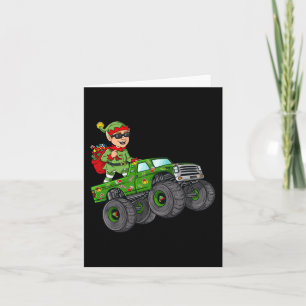 Weihnachts Elf Reitmonster Truck Boys Kinder Famil Karte