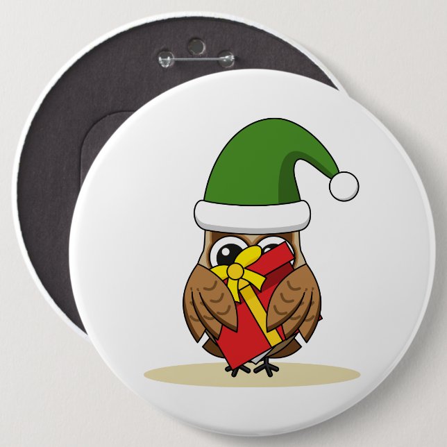 Weihnachts-Elf-Schüssel mit Gegenwart Button (Vorne & Hinten)