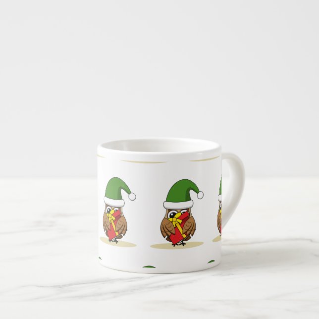 Weihnachts-Elf-Schüssel mit Gegenwart Espressotasse (Vorderseite Rechts)