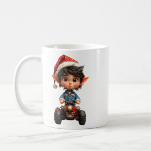 Weihnachts-Elf-T-Shirt der Herren Kaffeetasse