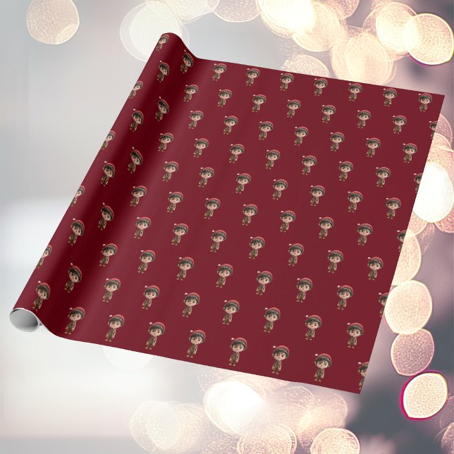Weihnachts-Elf-Wrapping Paper Geschenkpapier (Von Creator hochgeladen)