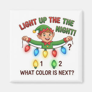 Weihnachts-Elfen-Lichter-Muster-Logik-Spiel-Magnet Magnet