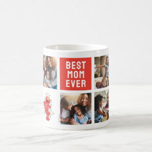 Weihnachts-Elmo Beste Mama - Fotocollage Kaffeetasse