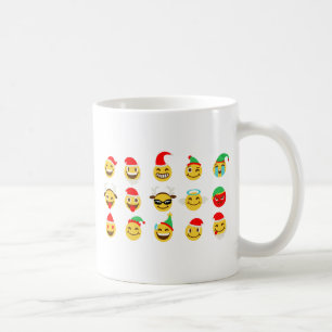 Weihnachts-Emoji glückliche Gesichter Tasse