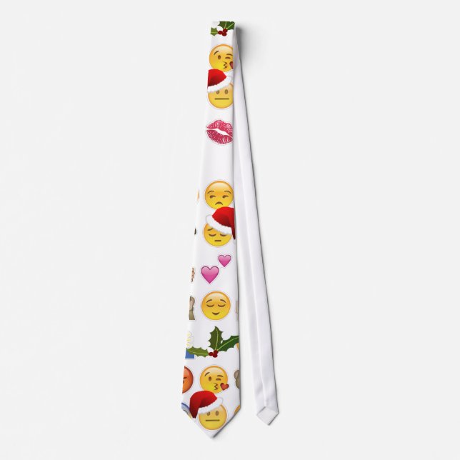 Weihnachts-Emojis Krawatte (Vorderseite)