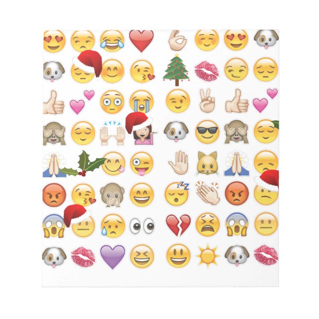 Weihnachts-Emojis Notizblock (Vorderseite)