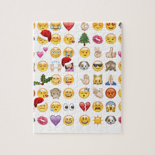 Weihnachts-Emojis Puzzle (Vertikal)