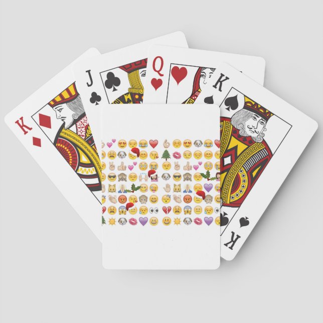 Weihnachts-Emojis Spielkarten (Rückseite)