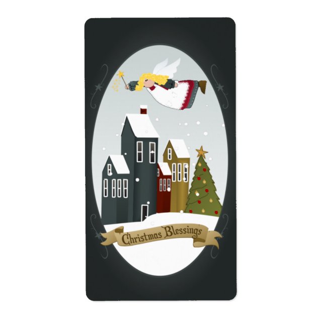 Weihnachts-Engel-Labels / Geschenktasten (Vorne)