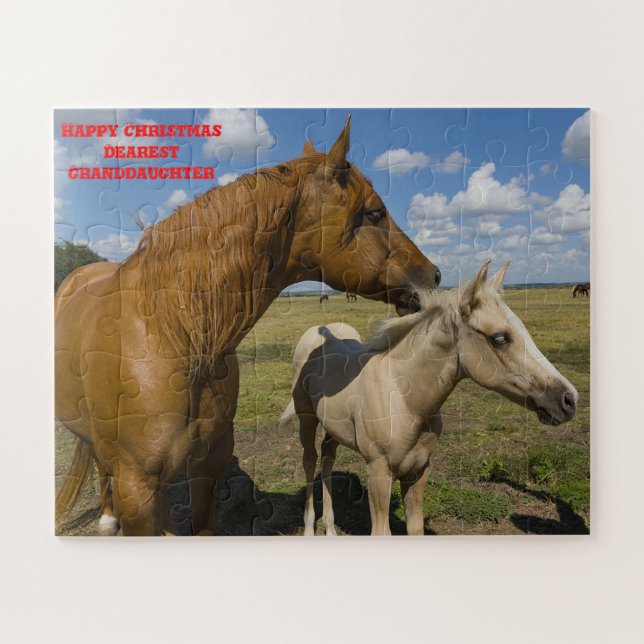 Weihnachts-Enkelin. Puzzle (Horizontal)